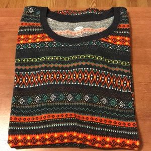 Long sleeved waffle knit shirt